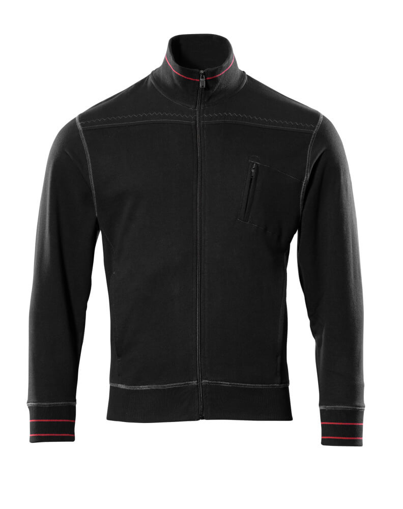 MASCOT® Chania – Sudadera con cremallera - negro