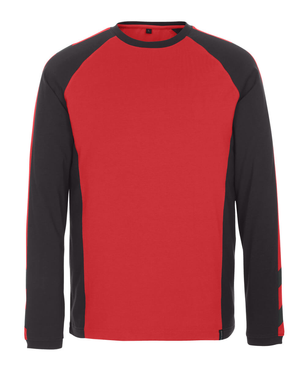 MASCOT® Bielefeld – Camiseta, manga larga - rojo/negro