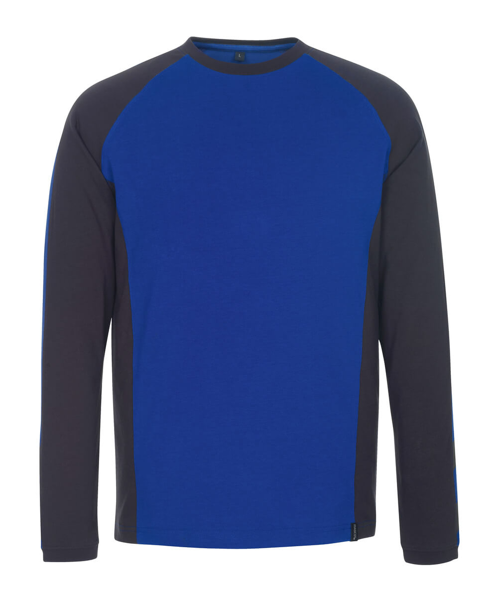 MASCOT® Bielefeld – Camiseta, manga larga - azul real/azul marino oscuro
