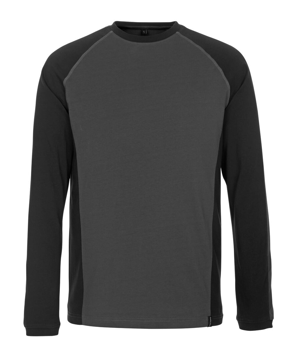 MASCOT® Bielefeld – Camiseta, manga larga - antracita oscuro/negro