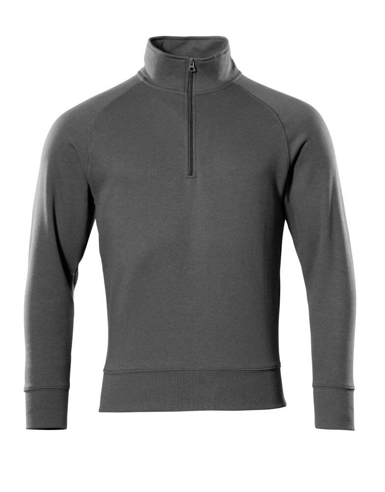 MASCOT® Nantes – Sudadera con media cremallera - antracita oscuro