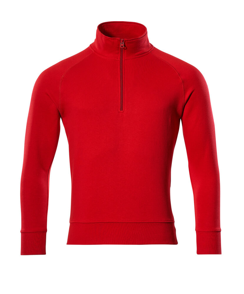 MASCOT® Nantes – Sudadera con media cremallera - rojo tráfico