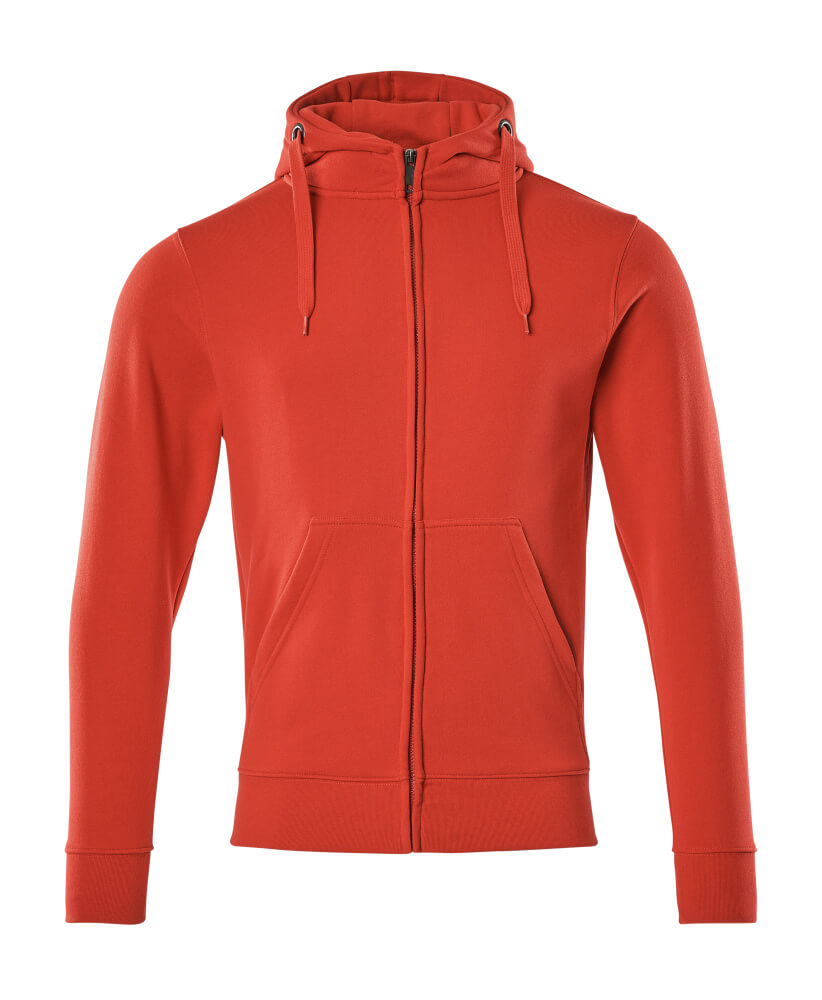 MASCOT® Gimont – Sudadera con capucha con cremallera - rojo tráfico