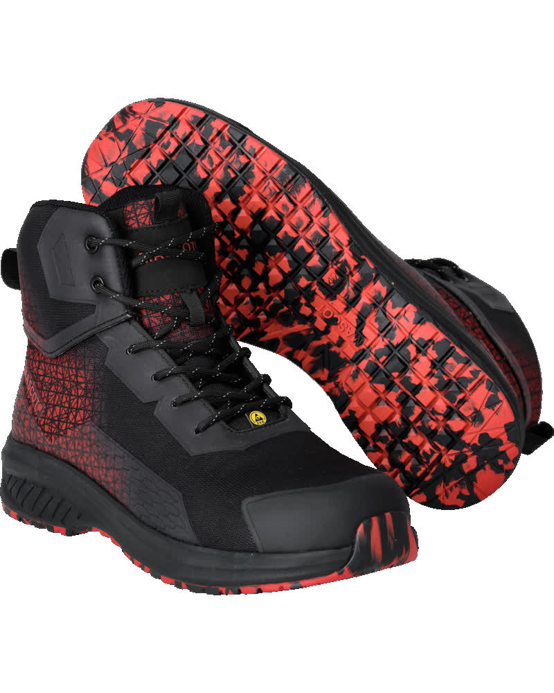 MASCOT® FOOTWEAR ACCELERATE F1503-909 – Botas de seguridad - negro/rojo tráfico