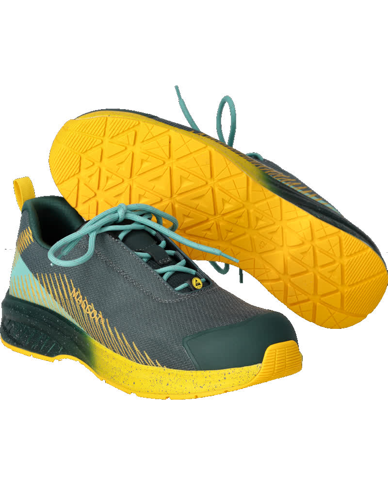 MASCOT® FOOTWEAR CUSTOMIZED F1600-909 – Zapatos de seguridad - verde bosque/amarilla givasol