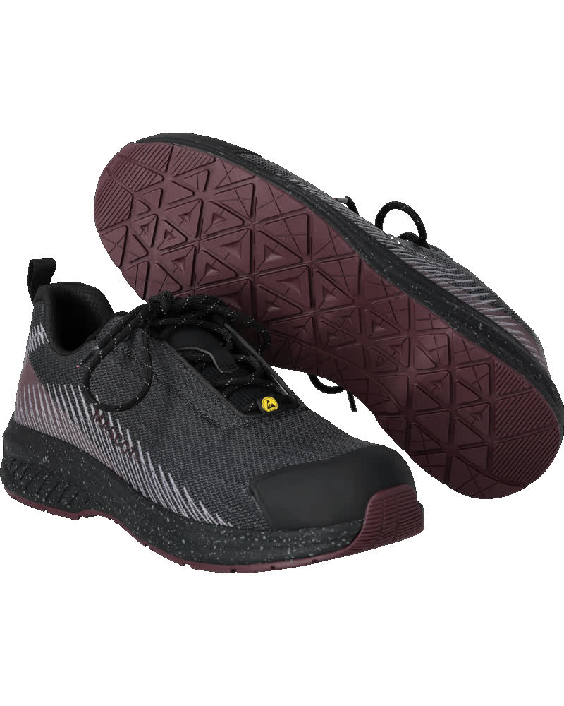 MASCOT® FOOTWEAR CUSTOMIZED F1600-909 – Zapatos de seguridad - gris piedra/burdeos